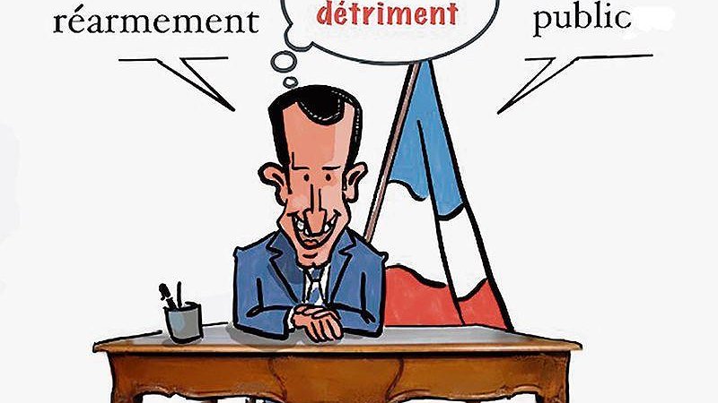 Illustration - Macron promet du sang et des larmes