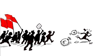 Illustration Le capitalisme c’est la guerre, les travailleurs du monde entier doivent le renverser !