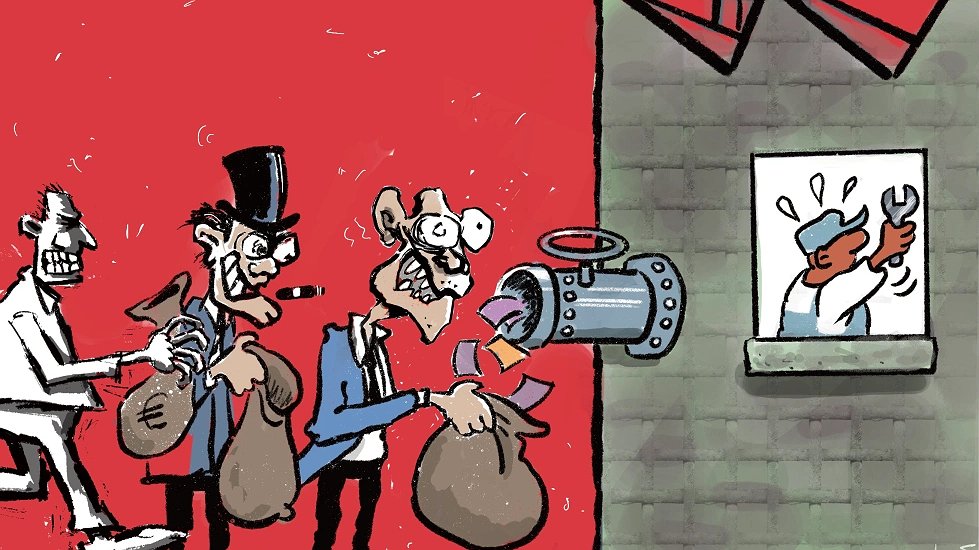 Illustration - Le « ruissellement » s’accélère, mais vers le haut