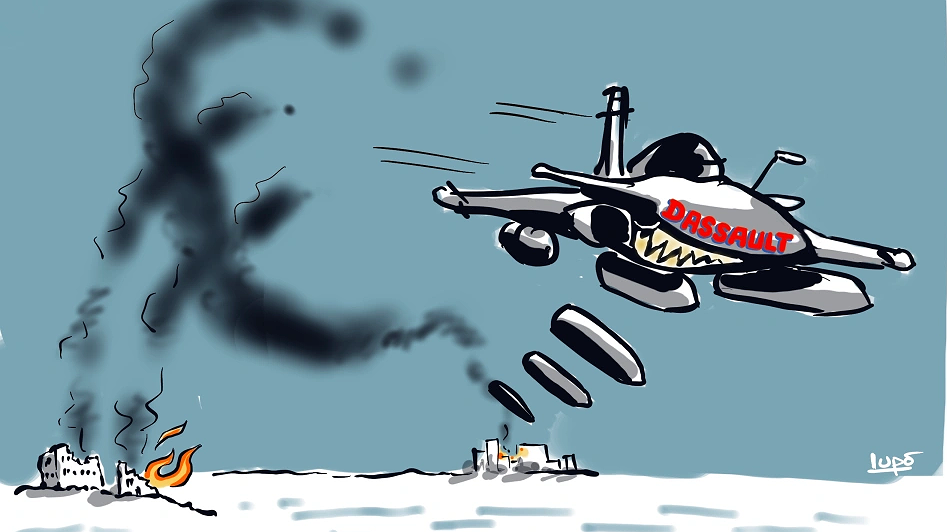 Illustration - Mélenchon au garde à vous