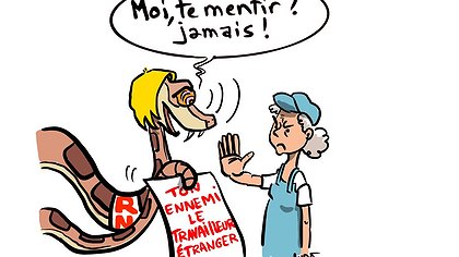 Illustration la droite à l’unisson du RN