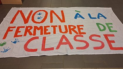Illustration Mobilisation contre la fermeture de classe