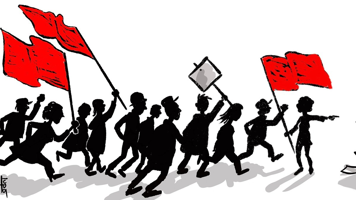 Illustration - débrayage au lycée Bertène Juminer