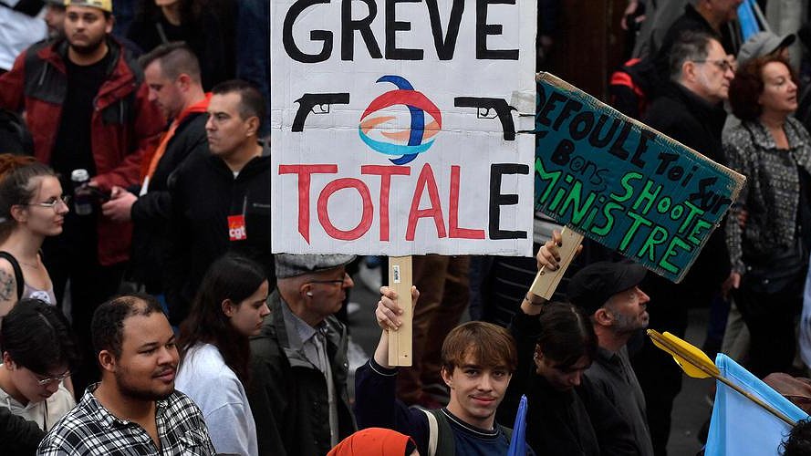 Illustration - Grève chez Total