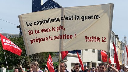Illustration Le capitalisme c'est la guerre, travailleurs du monde entier renversons-le !
