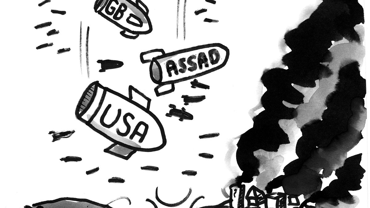 Illustration - Non à une intervention française en Syrie !