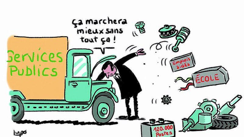 Illustration - le “courage, fuyons !” de Macron