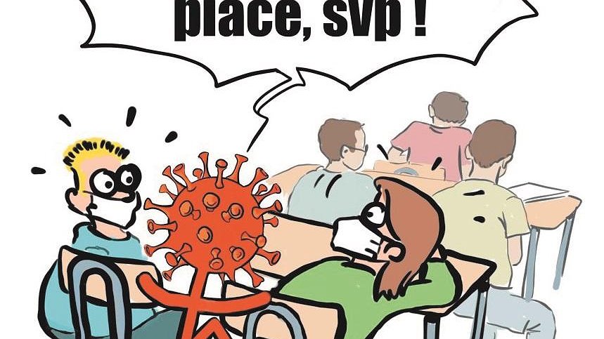 Illustration - progression du virus et dégradation de l’école