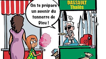 Illustration foire d’empoigne civile et militaire