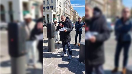 Illustration Intervention de Rémy Bazzali au rassemblement pour la paix
