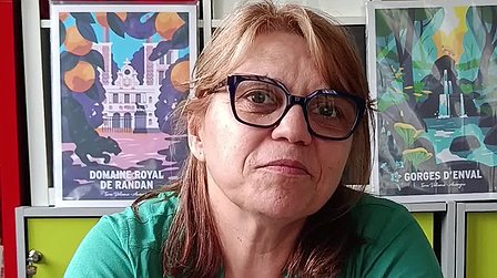 Illustration Marie Savre face au Club de la Presse Auvergne